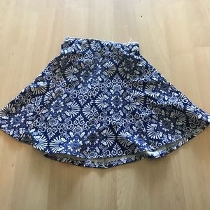 A royal blue and white skirt